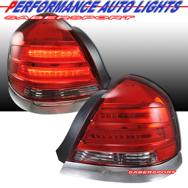 Crown Victoria 19982008 Euro LED Tail Lights Red