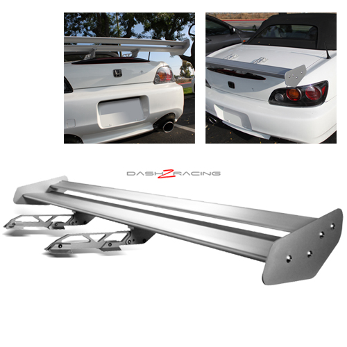 Universal Aluminum GT Spoiler Wing Silver Type X Style